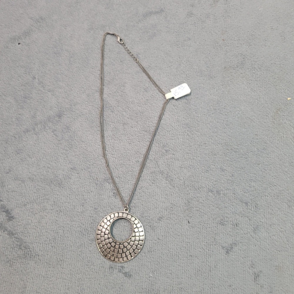 Necklace Women OS Silver Mosaic Pendant Boho‎ Statement Layered Chain Mosaic Art